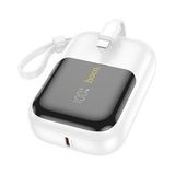 Hoco Q20 Fountain 10000MAH 22.5W+PD20W Dijital Göstergeli Kablolu Powerbank - Beyaz