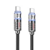 Hoco U122 1.2M Lantern USB to Lightning Siyah Şarj Data Kablosu