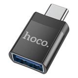 Hoco UA17 Dişi Type-C To Erkek USB Dönüştürücü Çevirici ADAPTÖR-(5775) - Siyah