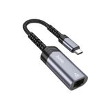 Hoco UA26 Type-C Otg RJ45 Internet Adaptörü Dönüştürücü 1000 Mbps - Gri