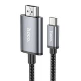 Hoco. UA27 2M Tak Çalıştır Type-C to HDMI Dönüştürücü - Gri
