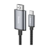 Hoco UA27 Type-C To HDMI Hdtv Dönüştürücü Adaptör (4k 30Hz) Kablo - Gri