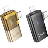 Hoco. UA36E 2in1 Tak Çalıştır Lightning ve Type-C to USB 3.0 Dönüştürücü - Siyah