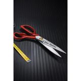 Hodbehod 10 No Kırmızı Saplı Çelik Kişiye Özel Isimli Profesyonel Kumaş Kesim Makası Set 25.5 cm Set