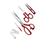 Hodbehod 12'' Numara Somunlu Kumaş Kesim Makası Set Kırmızı 30.50CM
