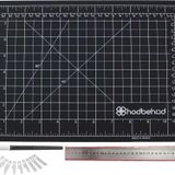 Hodbehod A4 Hobi Kesim Matı Seti Çift Taraflı Cutting Mat Set Siyah