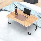 Hodbehod Bambu Renk Yatak Koltuk Üstü Portatif Laptop Sehpası - 39 x 59 cm - Krem