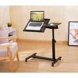 Hodbehod Eğim Ve Yükseklik Ayarlı Tekerli Mouse Bölmeli Laptop Sehpası - Y: 90 cm D: 45 cm G: 55 cm - Siyah