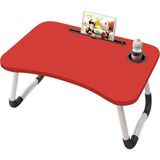 Hodbehod Portatif Atlantik Kırmızı Renk Laptop Sehpası Katlanabilir Çalışma Masası Kahvaltı Masası - 60CMX40CMX27CM