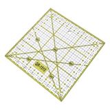 Hodbehod QR-1515 Kapitone Terzi Modelist Plastik Kesim Cetveli 15x15 cm Sarı-Yeşil Renk
