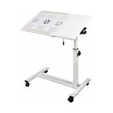 Hodbehod Yerden Yükseklik ve Eğim Ayarlı Mouse Bölmeli Laptop Sehpası - Beyaz - Y: 85 cm D: 45 cm G: 55 cm
