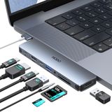 HODO MacBook Pro Air 2022 2021 2020 2019 için USB C Hub Adaptörü MacBook M1 M2 USB C HDMI Mac Aksesuarları Multiport Dongle ile 4K HDMI USB 3.0 SD TF Thunderbolt 3 USB-C Bağlantı Noktası Tipi C