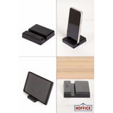 Hoffice Masaüstü Cep Telefonu Tutucu Stant & Masaüstü Tablet Tutucu Stant (2 Adet) - Siyah