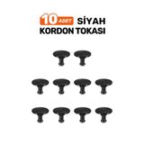 HOFFICE Xiaomi Mi Band 2-3-4-5-6-7 Uyumlu Kordon Toka Pim Klips 10 Adet Siyah (Yüksek Kalite) PİM