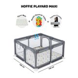 Hoffie Playard Maxi Güvenli Bebek Ve Çocuk Oyun Alanı Oyun Parkı 150x150cm Oyun Matı Ve Topları,gri