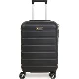 Hoffmanns Titan Kabin Boy ABS Valiz Siyah 57x37x23 cm Su Geçirmez ve Kırılmaz Özellikte - Montajsız