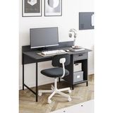 Hofga Ately Metal Ayaklı Çalışma Masası Ofis Kütüphane Oyuncu Masası Antrasit - 75 cm