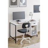 Hofga Ately Metal Ayaklı Çalışma Masası Ofis Kütüphane Oyuncu Masası Beyaz - 75 cm