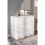 Hofga Derinkuyu 3 Çekmeceli Beyaz Şifonyer 80 cm Genişlikte Modern Tasarım ve Fonksiyonel Özellikler