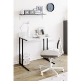 Hofga Poyraz Metal Ayaklı Çalışma Masası Oyuncu Masası Bilgisayar Masası Çalışma Odası Masası Kütüphane Masası Ders Masası Beyaz - 82 cm