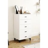 Hofga Riva 5 Çekmeceli Beyaz Şifonyer 60 cm Genişlikte Modern Tasarım ve Fonksiyonel Özellikler