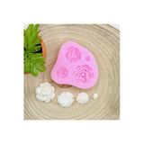 Hogart Design 4' Lü Küçük Gül Mum Sabun & Kokulutaş Silikon Kalip