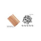 Hogart Design Ahşap Mum Fitili Ve Sehpa 30 Adet ( 15Mm X 75Mm X 0,5Mm)