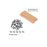 Hogart Design Ahşap Mum Fitili Ve Sehpa 30 Adet ( Boy 15 Cm En 1.5 Cm)