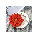 Hogart Design Noel Kırmızı Çiçek Mum Sabun Silikon Kalıp