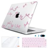 HOHAIYOO MacBook Air 13,5 inç Kılıf 2024 2023 2022 Release M3 A3113 M2 A2681 ile Uyumlu Dokunmatik Kimlik, Plastik Sert Kabuk Kılıf ve Klavye Kapağı ve Ekran Koruyucu ve Web Kamerası Kapağı, Yaylar