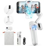 hohem iSteady V3 Gimbal akıllı telefon, yükseltilmiş 3 eksenli gimbal stabilizatör, manyetik AI izleyici, çıkarılabilir kontrolör, entegre genişletilmiş direk ve tripod, canlı yayın için katlanabilir