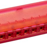 HOHNER Mızıka, Yarı Saydam Harp, C, Kırmızı