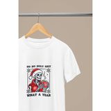 Hohoholy Baskılı Standart Kalıp Bisiklet Yaka Pamuklu Retro Vintage Kadın Tshırt - Beyaz - XL