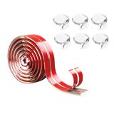 HOJLKLD Köşe Koruyucu Bebek Koruması, 1,5 x 1,5 cm 2,0 m Şeffaf Kenar Koruyucu Şerit ve 6 Parça Köşe Koruyucuları, Mobilya ve Keskin Köşeler için Yükseltilmiş Önceden Bantlanmış Güçlü Yapıştırıcı ile