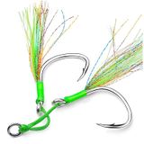 Hokkaido 4/0 Numara 1 Adet Çiftli,glow Simli ,jig Asist,iğne Boyu 45 Mm No:4/0