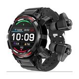 Holatec GT100 2in1 Kulaklıklı Akıllı Saat Süper Amoled 1,43 İnç IP67 Su Geçirmez Lityum Polimer Pil ile Sağlık Takibi - Siyah