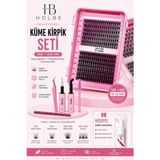 Holbe 240'LI Takma Kirpik Seti, Yapıştırıcı, Sabitleyici, Cımbız ve Kirpik Fırçası(Yapıştırıcı Hediyeli) - 600