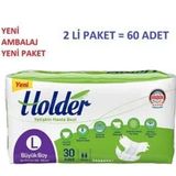 Holder 2x60 Adet Large Belbantlı Islaklık Göstergeli Hasta Bezi