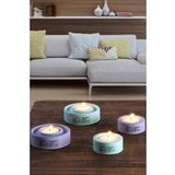 Holder 4'Lü Set Mumluk Tea Light Mumluk Seti Lila-Yeşil