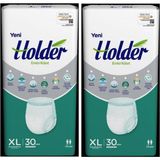 Holder XL Beden Külotlu Hasta Bezi 30'lu 2 Paket 60 Adet Nefes Alan Tekstil Yapı ile Rahatlık