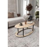 HOLE Kare Sehpa – 70x70 cm Geniş Yüzey, 38 cm Yükseklik, Doğal Ahşap Görünüm, Kolay Montajlı, Modern Tasarım, Salon ve Oturma Alanları İçin Estetik Mobilya (Mese, 70x40 Geoid)