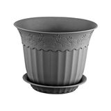 Holiday Antik Yuvarlak Saksı 2,5 Lt Plastik Malzeme ile 20 cm Çapında Şık Tasarım