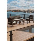 Holiday Hawaii 5 Kişilik Bahçe Balkon Teras Minderli Plastik Oturma Grubu Koltuk Takımı