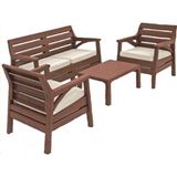 Holiday HK-800 Miami Set Bahçe Mobilyası Kahve Balkon Seti