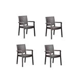Holiday Kahverengi Rattan Koltuk 4'lü Set, 57 x 48 x 87 cm