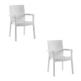 Holiday Markiz Rattan Koltuk Beyaz | 2'li Set