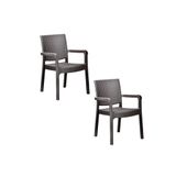 Holiday Troya Rattan Koltuk, 2'li Set, Kahverengi, 57 x 48 x 87 cm