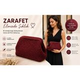 Holisticin Kadın Örgü El Çantası Clutch Portföy Abiye Çanta El Yapımı Şık Günlük ve Davet Çantası Kızıl Kahve