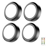 HOLKPOILOT Uzaktan Kumandalı Puck Işıkları, Kabin Altı Işıkları LED, Pille Çalışan, Klozet Kısılabilir Çubuk On Işıklar (4PACK)