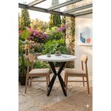 HOLLKA Mutfak Cafe Balkon Bahçe Restoran Yemek Masası 70X70 Metal Ayak Kalınlaştırmalı - Beyaz